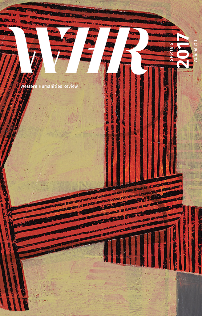 WHR Western Humanities Review Burckhardt Spring Cover